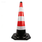 90cm Black Rubber Traffic Cone - Product View
