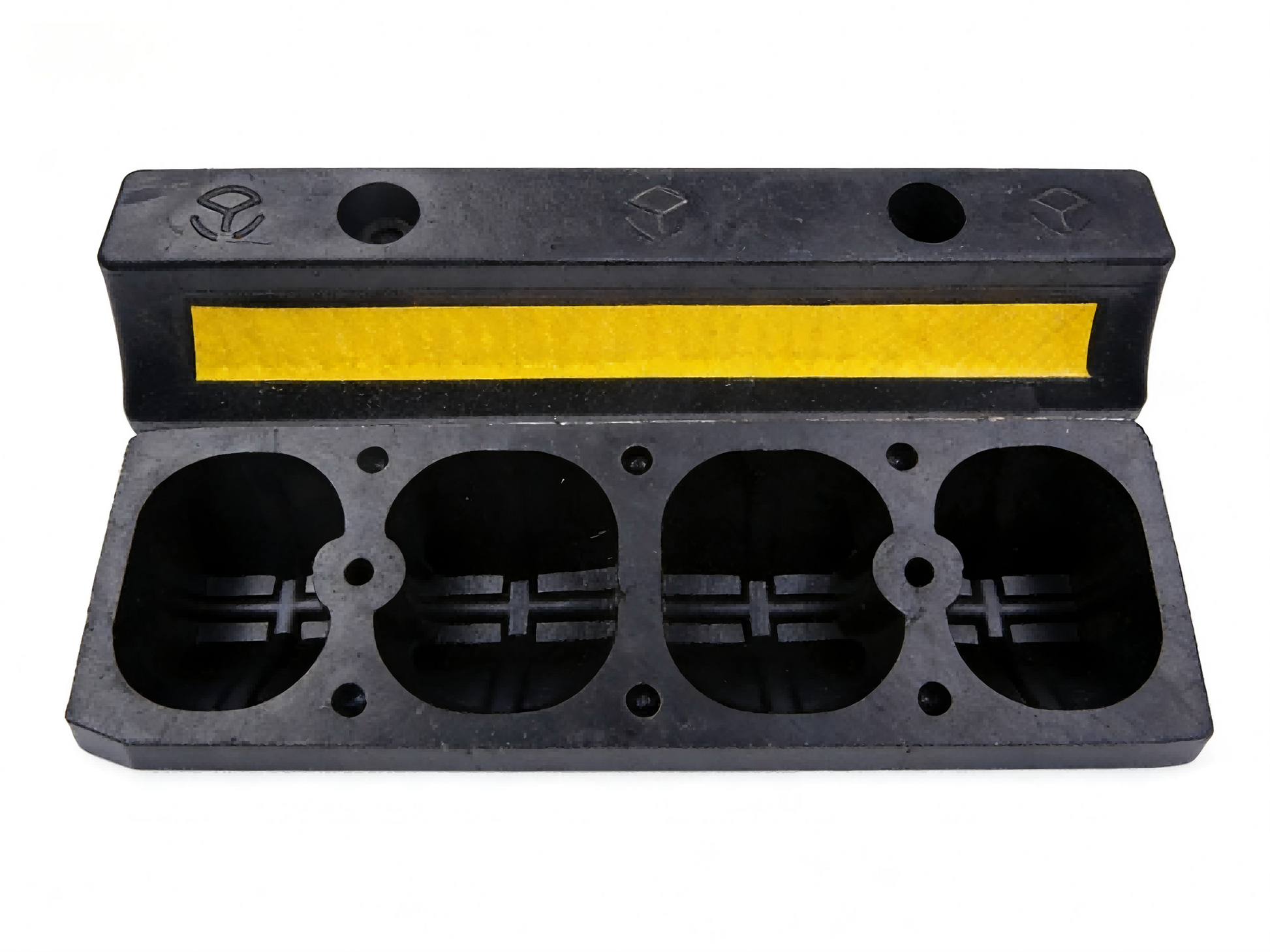 50cm Solid Rubber Car Parking Stop - Front View
