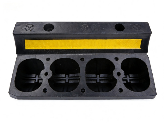 50cm Solid Rubber Car Parking Stop - Front View
