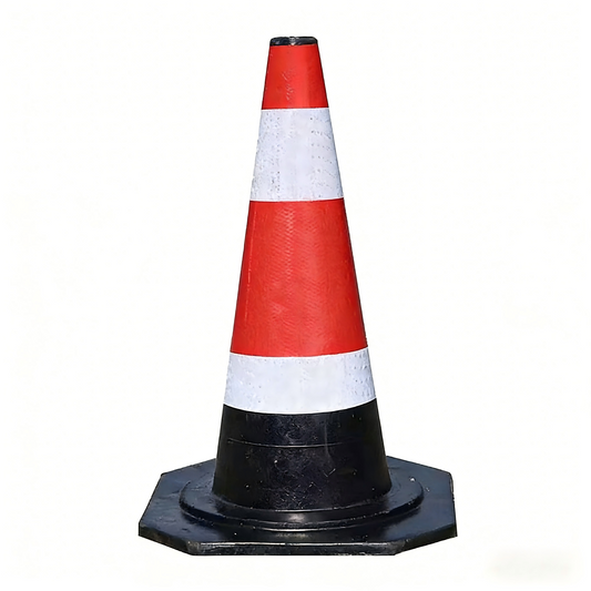 Black Rubber Traffic Cone - Product View
