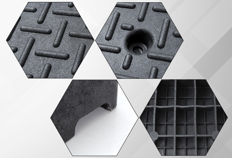 All Black Rubber Curb Ramp - Installation View

