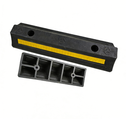 50cm Hollow Rubber Car Parking Stop - Front View
