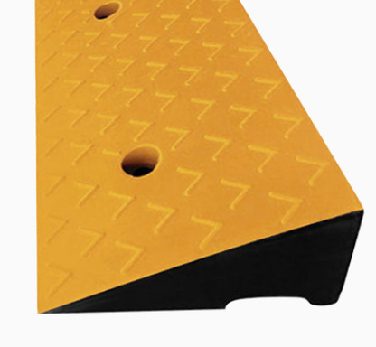 Black Yellow Chevron Pattern Curb Ramp - Installation View
