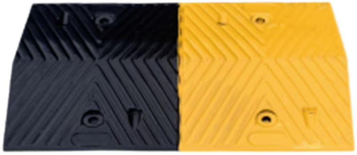 Chevron Pattern Rubber Speed Bump - Pattern Detail
