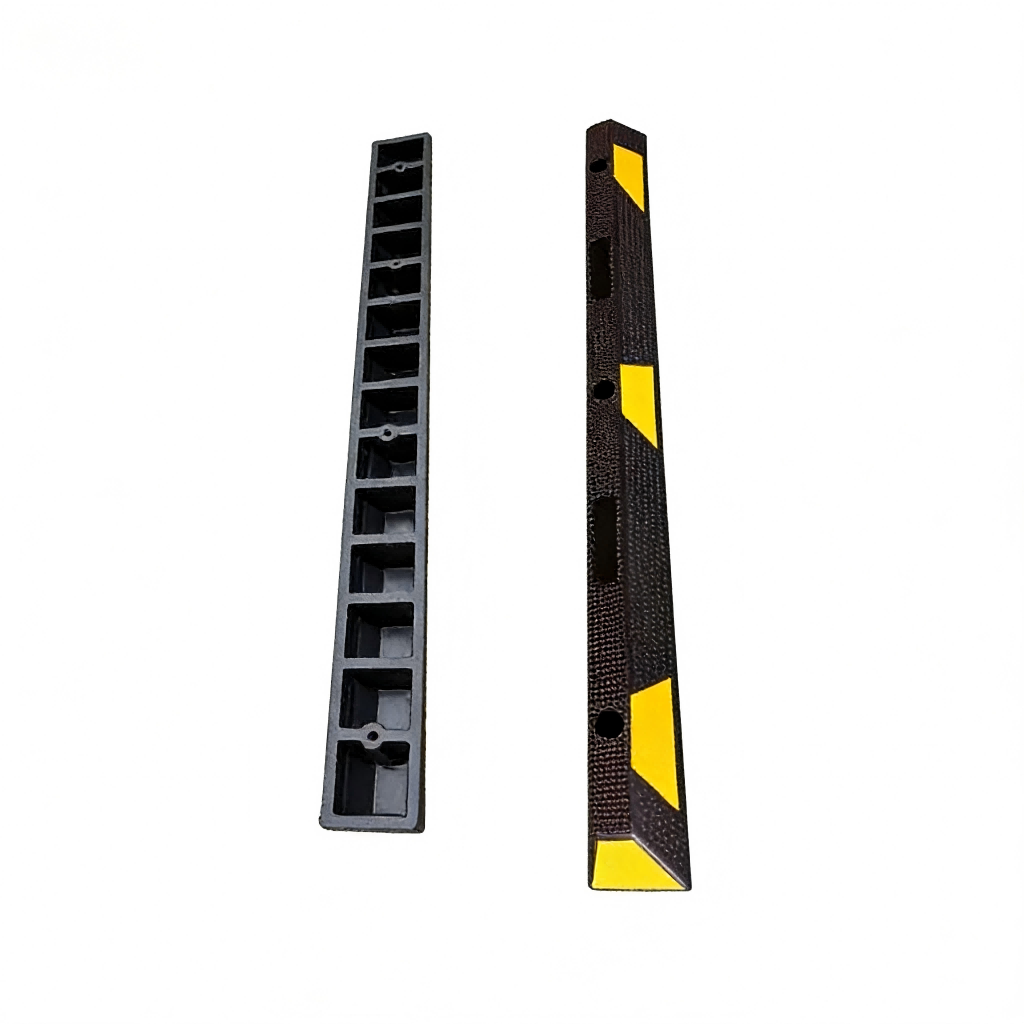 Extended Polka Dot Rubber Parking Stopper - Pattern Detail
