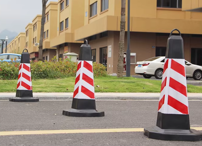 Black Squared Traffic Cone - Application Scene
